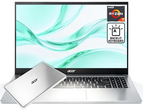Acer Aspire 3 Laptop | AMD Ryzen 7 7730U CPU(Beat Intel i7-1365U) | 15.6 FHD Display | Backlit Keyboard | 32GB RAM | 2TB SSD | Win 11 Pro | School, Business & Productivity