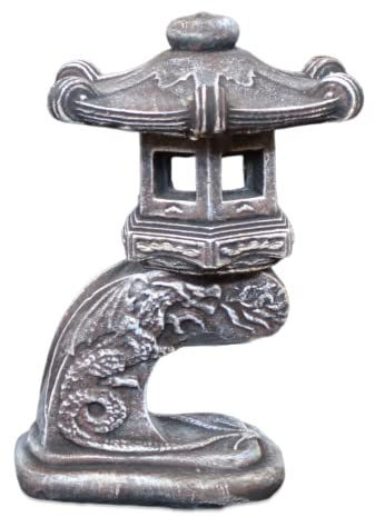 gartendekoparadies.de Massive Japanische Steinlaterne Rankei aus Steinguss frostfest (Mehrfarbig)