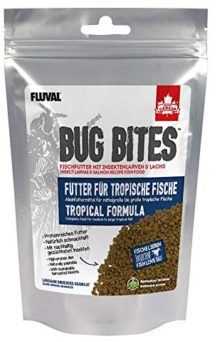 Fluval Bug Bites Tropical Large Granule Fish Food 125g