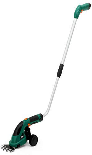 Tijeras Cortacésped A Batería,7.2V Con Batería Set Con Mango Telescópico, Para Cortar Cómodamente Los Bordes Del Césped 1.3Ah Kit Tijera Cortacésped Y Arreglasetos Recargable,Machine+wheel+Rod