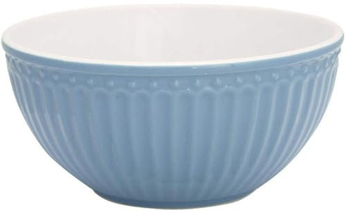 GreenGate - Müslischale, Schale, Dessertschale - Alice - Porzellan - Sky Blue - 450 ml