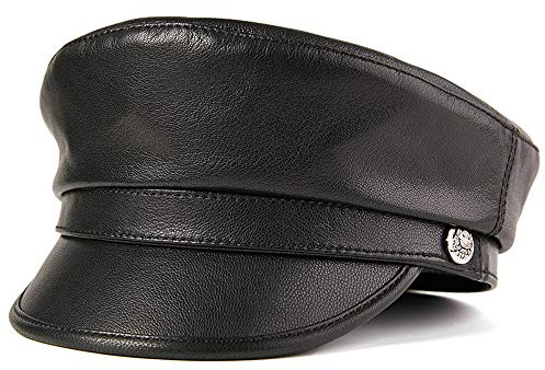 Gorra de Marineros,Gorra de Violinista,Sombrero de Pintores Vintage,Rock，Cuero，Mujer/Hombre