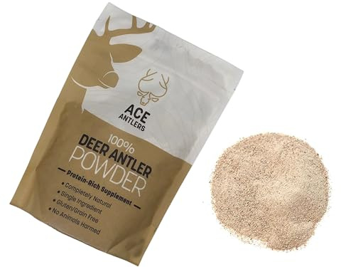 Deer Antler Powder for Cats and Dogs - A supplement and food topper rich in protein, vitamins and minerals with anti-fatique and anti-inflammatory properties - 100g