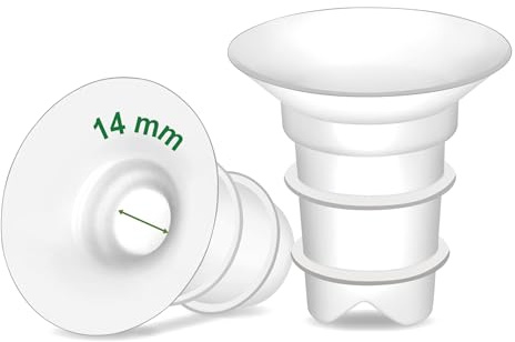 Maymom insert de bride compatible avec Freemie 25 mm, Medela PersonalFit 24 mm, Spectra 24 mm et cups Momcozy S9 Pro/S12 Pro, 2 pièces, Long Plus 14 mm
