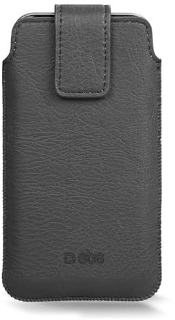 SBS cutodia a fondina universale, per smartphone fino a 6.8, chiusura magnetica, estrazione facile, nero