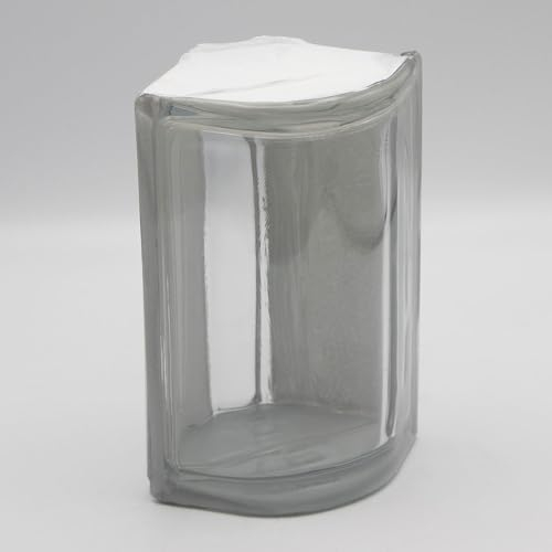 Bloque básico de cristal transparente con forma de esquina, 10,5 x 19 x 8 cm
