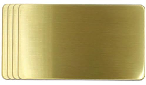 Luxylei 4 Stück Metall-visitenkarten, Edelstahl-rohlinge, Namenskarten, Gravierte Visitenkarten Für, Büro, Kunden, DIY-geschenkkarten, 85 X 54 Mm