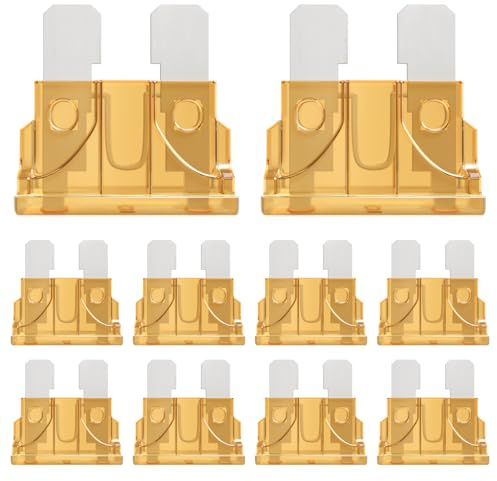 ALLECIN 50Pcs 5A Standard Car Fuses 5Amp Automotive Blade Fuse 5Ampere Auto Fusibles for RV Truck Motorcycle