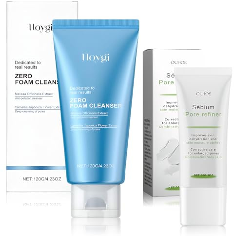 Sébium Pore Refiner + Pore Cleansing Foam, pore Refiner, Mousse Nettoyante Hydratante Visage, Resserre les pores, Nettoyage des pores, Amélioration du Teint, Peaux Grasses et Mixtes
