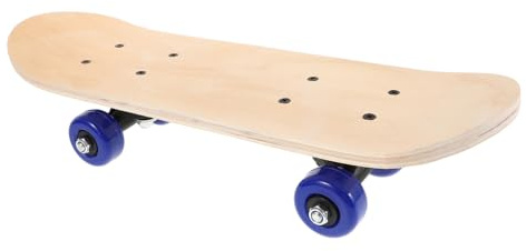 Milisten Blank for DIY Handpainting and Artistic Development Double Tail Skateboard Deck for Boys and Girls Made of Maple Wood with Four Wheels and Double-sided Unpainted Design Beginner