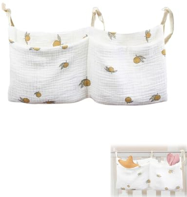JUKOTA Bébé Lit Suspendu Sac De Rangement Organiseur De Chambre De Bébé 2 En 1, Organisateur Lit Bébé, Peut Contenir Couches Et Des Vêtements, Style B