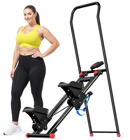 MERACH 2026 Ny stepper för hemmagym övning, vertikal klippmaskin för helkroppsträning, kompakt vikbar cardio övning klättring med utökad grenbredd, justerbara styre och pedaler