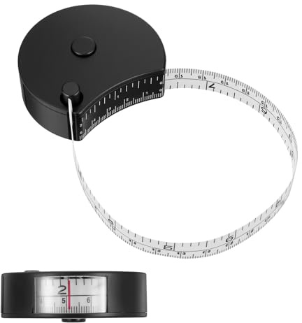 Ouligay 60 Inch Retractable Tape Measure Body Measurements with Locking Mechanism 150cm Body Measuring Tape for Measurements, Fitness, Weight Loss, Tailor, Sewing, Handcrafts(Black)