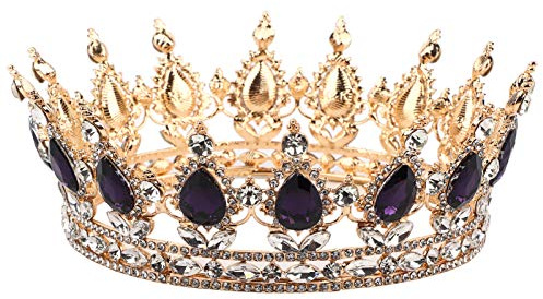 Corona Vintage Regina: Diadema Nuziale, Tiara da Sposa con Strass, Accessori per Capelli e Gioielli per Ballo