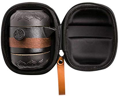 Oriental riverkit Juego de té Kungfu portátil de viaje, tetera de porcelana, tazas de té, con una olla y dos tazas, para regalo y juego de té para el hogar