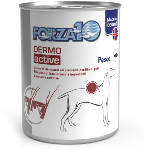 Forza 10 Dermo Active Dog Alimento Umido per Cani per Problemi Dermatologici (allergie) al Pesce 390g