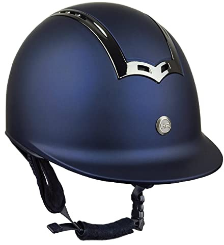 Horsenjoy Genius Casco de equitación, Unisex, Azul Oscuro, Medium