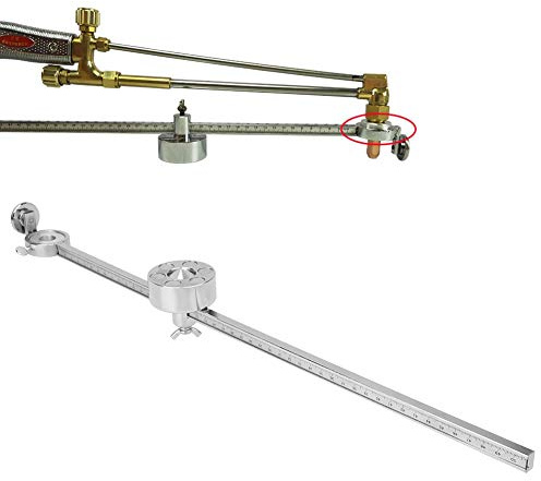 POCREATION Plasma Cutter Torch Roller Torch Roller Stainless Steel Oxygen Welding Cutting Tool Accessories with Scale Ruler Fit for G01-100