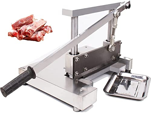 NVYAZJ Coupe-os Manuel épaissi en Acier Inoxydable 304, trancheuse à Viande congelée avec Lame de 25 cm, diamètre des Lames d'épaisseur 10,2 '', Lavable en Machine Partout, Machine à trancher