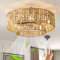 Deckenventilator mit Beleuchtung und Fernbedienung Rustikale Boho Deckenleuchte mit Ventilator Natürlich Holzperlen Kronleuchter E14 Leise Fan Deckenlampe für Wohnzimmer Küche Schlafzimmer