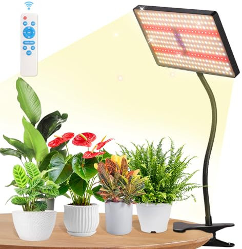 MICCYE Lampada per Piante 286 LEDs Dimmerabile Luce di Coltivazione a UV-IR Spettro Completo con Timer 4/8/12 Ore Lampada da Coltivazione Grow Light