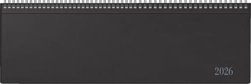 rido/idé Futura 5 Agenda transversal, 2026, 420 x 137 mm, en plastique, noir