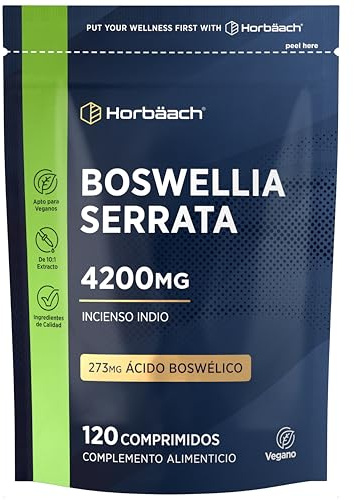 Boswellia Serrata 4200mg | 120 Compresse Vegane | con Acidi Boswellici | Estratto di Boswellia Integratore ad Alto Dosaggio | di Horbaach