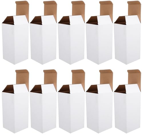 MAGICLULU Cartons Verre et Expédition Sécurisée pour Emballage Bouteille Vin Lot de 10 en Papier Blanc Pratiques à Assembler sans Colle ni Ruban