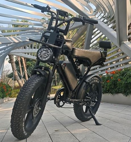Generico ESTOCK1 Bici Elettrica Veloce con Motore 250W, E-bike con Sedile Posteriore, Fatbike x80ULTRA