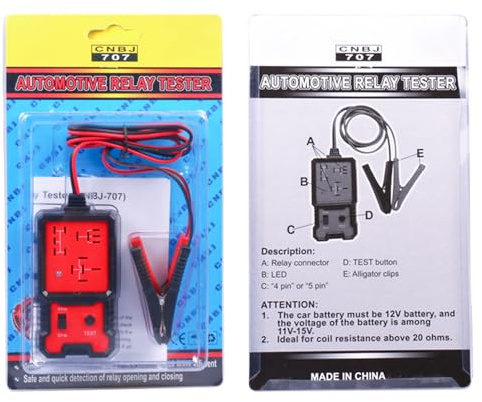 Herramientas de prueba de relé de automóvil: dispositivo de análisis de relé electrónico portátil automóviles, equipos de diagnóstico circuitos digitales | Kit de prueba eléctrica de vehículos