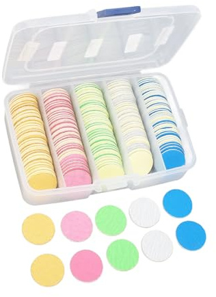Srliya Foot File Sandpaper Discs Nail Buffer Discs Refill Sanding Pads 200 Pcs 25mm Reusable Nail Polishing for Callus Remover with Fine Polishing Home and Salon Use