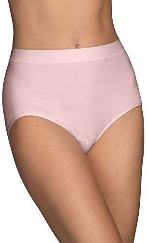 Vanity Fair Women's Smoothing Comfort Seamless Brief Panty 13264 Underwear, Sheer Quartz, 2X-Large/9