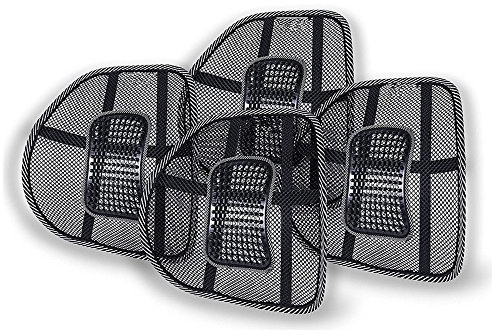 Air Flow, supporto lombare, cuscino per sedile auto o schienale sedia 4 pcs