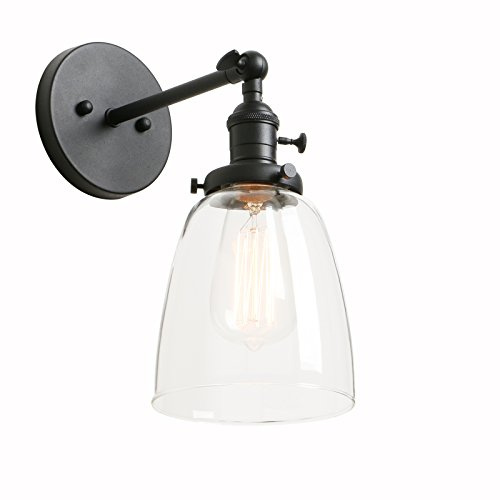 Phansthy Schwarz Antik Deko Design Klar Glas innen Wandbeleuchtung Wandleuchten Loft-Wandlampen Wandbeleuchtung