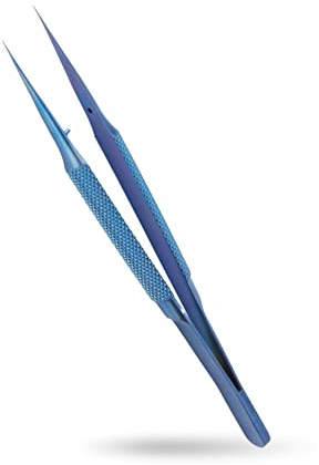 Precisionstelefon pincett, Ti-legering mobiltelefon moderkort rörledning reparation mikroskop pincett (spetsad tweezer)
