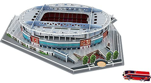 Football Stadium Model 3D Puzzles: DIY 3D Soccer Field Jigsaw Building Kit for Adults and Kid Home Bedroom Office Decoration (85pcs)