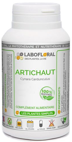 Artichaut Labofloral 150 gélules dosées à 260 mg - Complément alimentaire - Détox du foie, digestion, confort intestinal, élimination des graisses stockées - Fabriqué en France