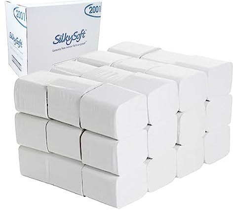 2 Ply Toilet Rolls Bulk Pack Toilet Tissue Paper White Dispenser Toilet Paper Folded 9000 Sheets