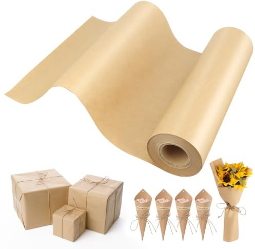 MXTIMWAN Kraftpapier Kraftpapier Rolle zum Basteln Kunst Kleine Geschenkverpackung 30cm x 30m
