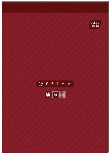 Interdruk 10x Briefblock A5 kariert 50 Blatt 70g/m² rot