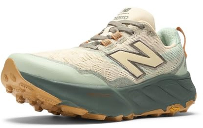New Balance Women's Fresh Foam X Hierro V9 Trail Running Shoe, Calcium/Dark Juniper, 7.5 W