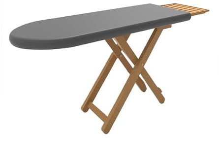 QYZXTH Tabla De Planchar Vertical De Madera Reposaplanchas Plegable Retro Altura Ajustable(31''-35'') Soporte De Planchar