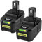 2 Pack Upgraded 8000mAh/8.0Ah P108 Replacement for Ryobi 18V Battery lithium-ion P102 P103 P104 P105 P107 P122 for Ryobi Battery 18V Cordless Tool with LED Indicator