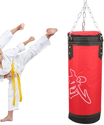 Barn Sanda Boxning Träning Hängande Sandpåsar 3 Lager Träning Fitness Slående Dropp Ihålig Sandpåse Thailändsk Boxning Taekwondo Röd