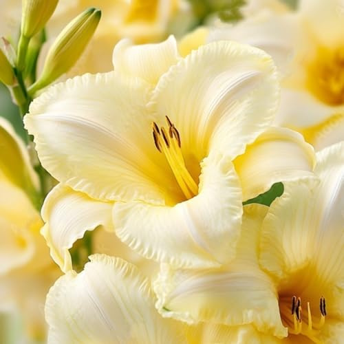 Hemerocallis de lirio de día- La mejor opción para la decoración del jardín. - Pétalos de colores variados （NVNJHJN）.-15 bulbos-B