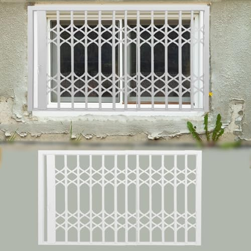Griglia di sicurezza in alluminio per finestre, 91,4 x 76,2 cm, protezione da rottura per scantinati, griglie solide per animali domestici, per bancarelle di cavalli, barre di sicurezza per cani e