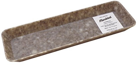 HighTide Melamine Marbled Desk Tray: pen tray / 9 in. x 3 in. x 1 in. (Grey)