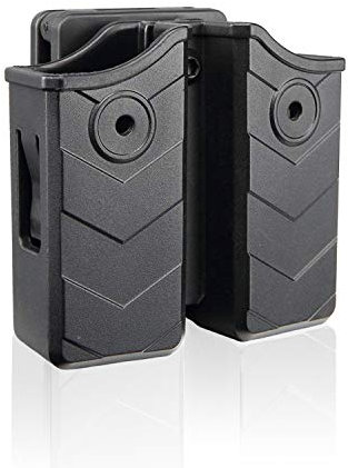 efluky Magazin Holster Magazintasche Pistole Passt für Walther P99/Sig Sauer p226/Glock 17 19/CZ p-09/Beretta/H&K/Browning/Ruger/Steyr/S&W/Taurus, Belt 60°