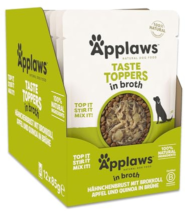 Applaws 100% Naturel – Nourriture Humide pour Chiens, Poulet aux Légumes en Bouillon, 12 x 85g