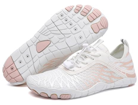 OBABO Lorax Pro Barefoot Shoes, Healthy & Non-Slip Hike Footwear Barefoot, Barefoot Hiking Shoes Unisex (White, 6)